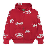 Red Corteiz Tears Zip Hoodie 2