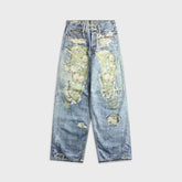 Acne Studios 1981 Trompe-l’œil Jean - Blue / Green