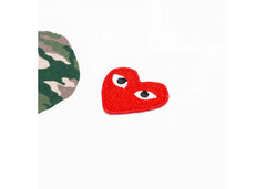 Comme des Garcons PLAY Play Camouflage Double Heart T-shirt White