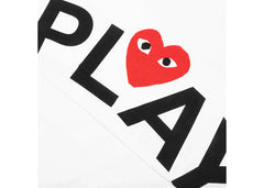 Comme des Garcons Play Women's Red Big Heart L/S T-shirt White