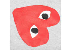 Comme des Garcons Play Women's Red Sideways Heart T-shirt Grey