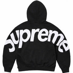 Supreme Curved Logo Hooded Sweatshirt - Black