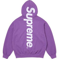 Supreme Center Vertical Logo Hooded Sweatshirt - Purple