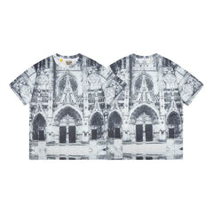 Gallery Dept. Gothic Architecture Graphic Short Sleeve T-Shirt - Black/White