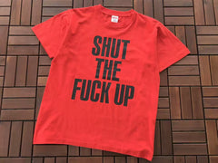 Supreme "Shut The Fuck Up" Slogan T-Shirt - Red