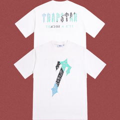 Trapstar Paisley "T" Graphic Tee - White/Blue