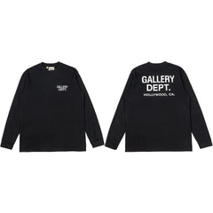 Gallery Dept. Hollywood Logo Long Sleeve T-Shirt - Black