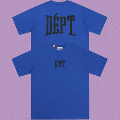 Gallery Dept. Arch Logo Short Sleeve T-Shirt - Royal Blue/Black