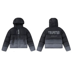 Trapstar Ombre Fade Puffer Jacket - Black/Grey