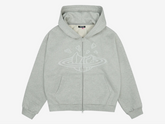Broken Planet Zip-Up Hoodie Ash Grey