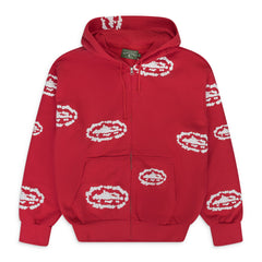 Red Corteiz Tears Zip Hoodie 2