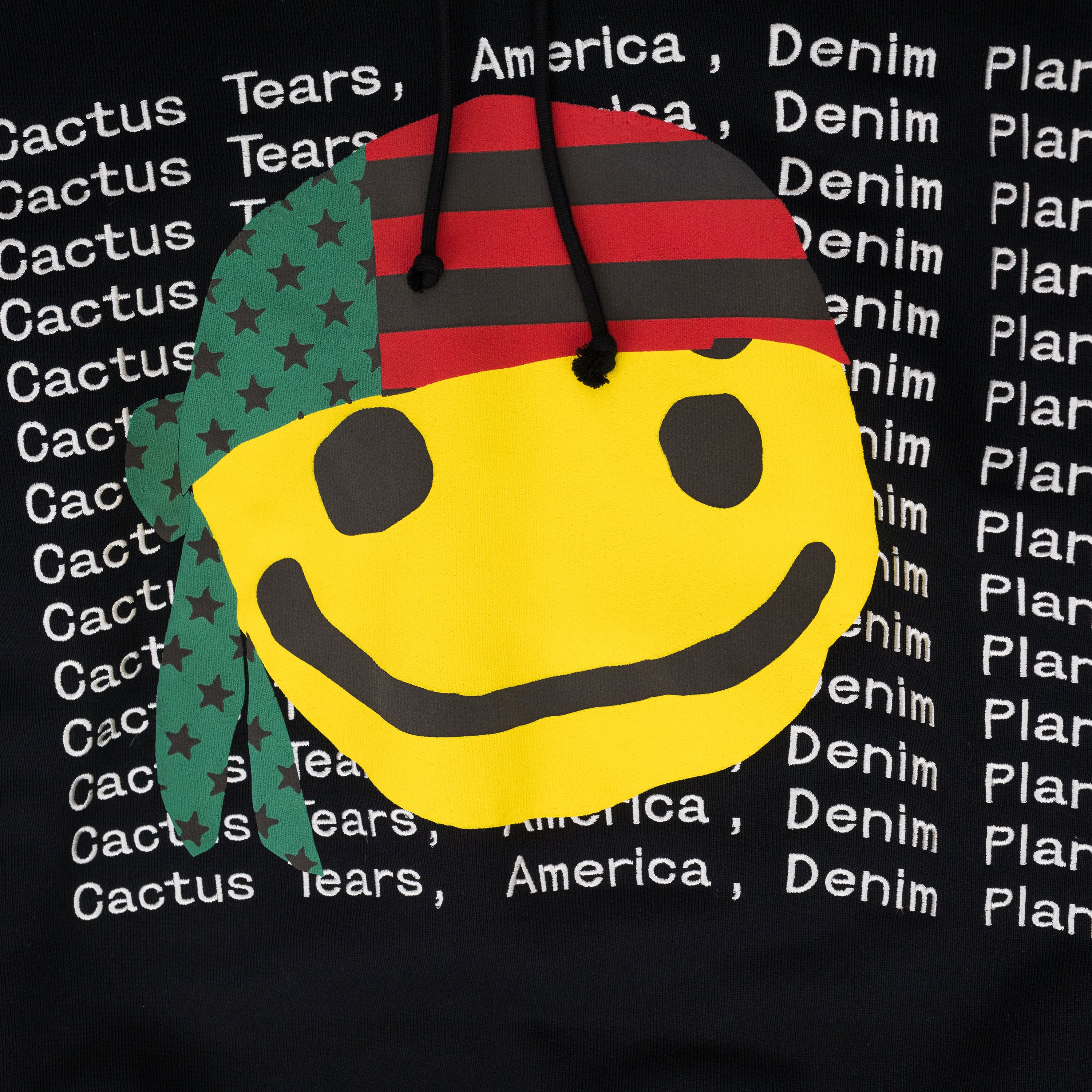 Black Cactus Smiley Hoodie