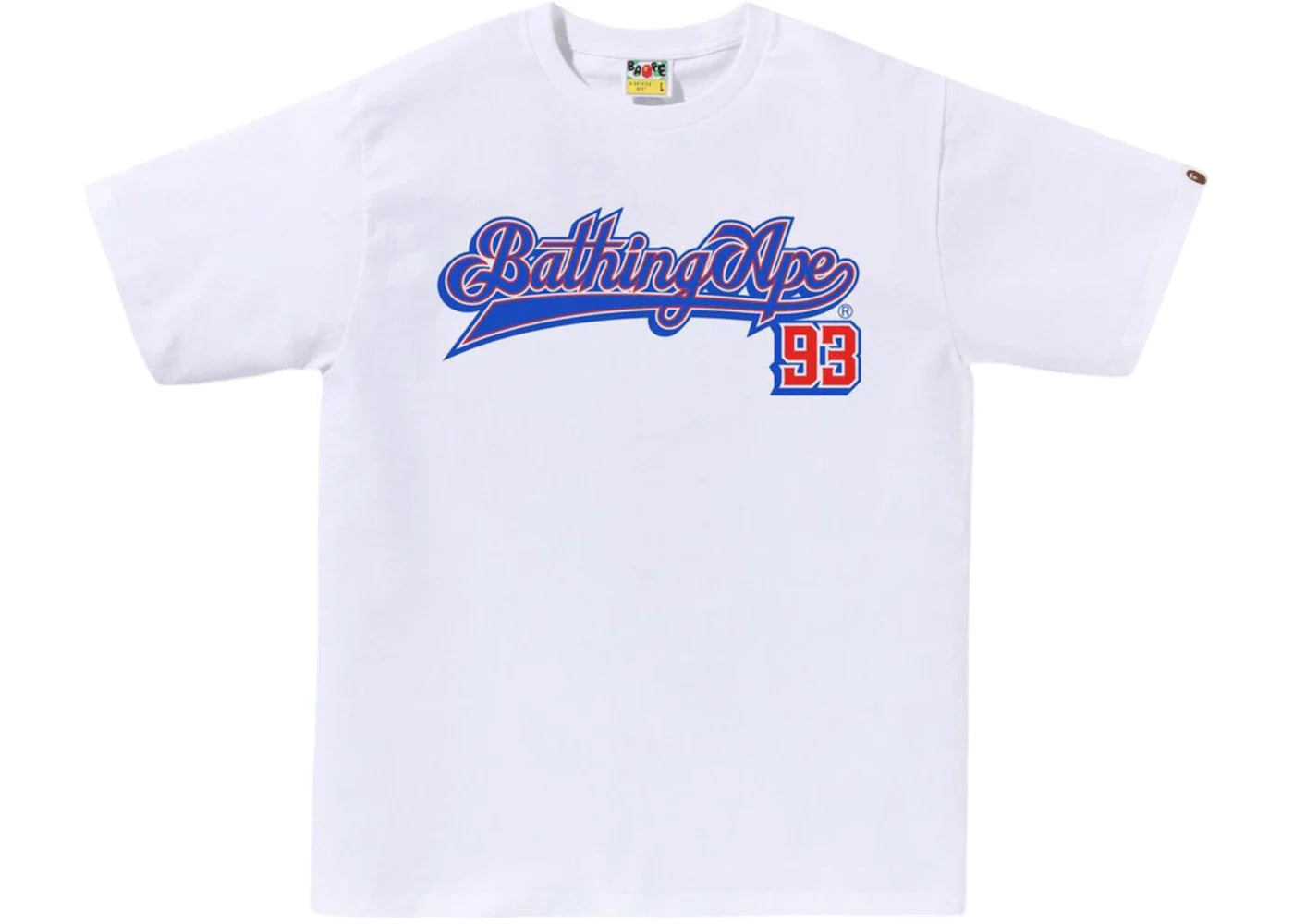 BAPE Baseball Logo Tee White/Blue