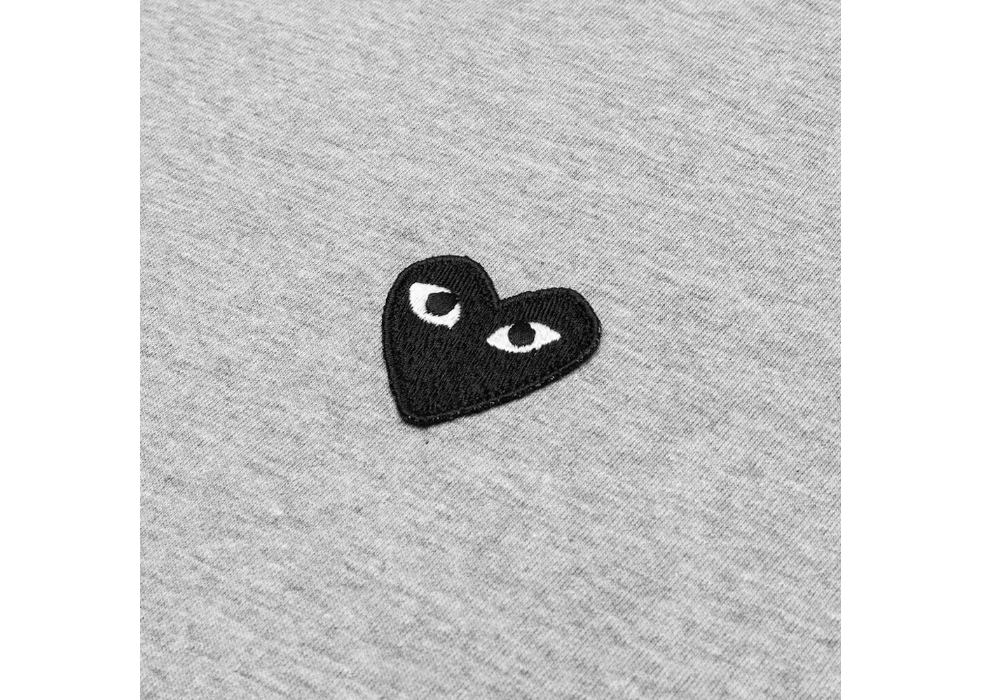 Comme des Garcons Play Women's Black Heart Emblem T-shirt Grey