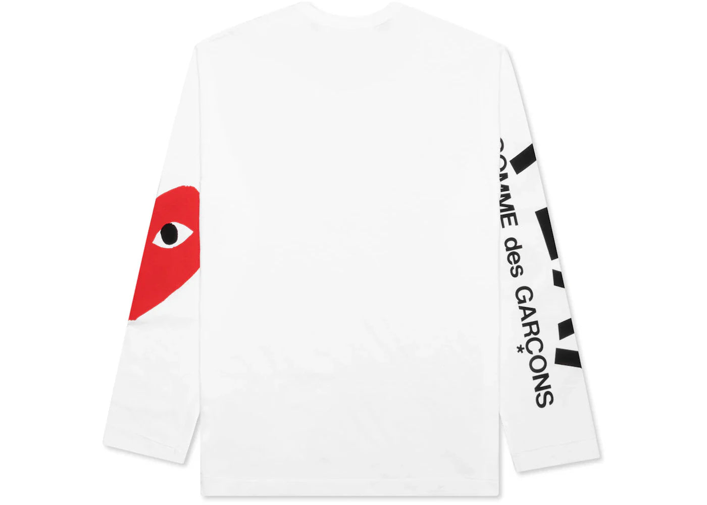 Comme des Garcons Play Women's Red Big Heart L/S T-shirt White