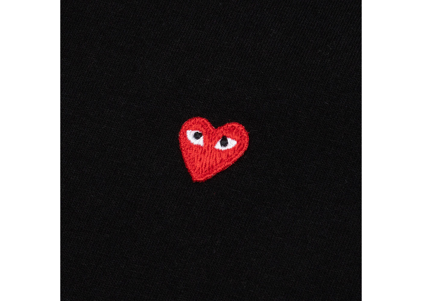 Comme des Garcons Play Women's Small Red Heart L/S T-shirt Black