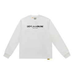 Gallery Dept. Front-Logo DÉPT. de la GALERIE Long Sleeve T-Shirt - White