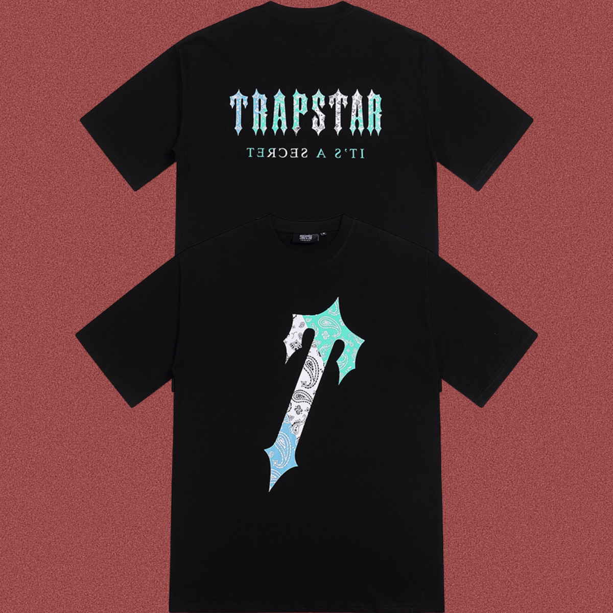 Trapstar Paisley "T" Graphic Tee - Black/Blue