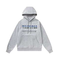 Trapstar Style Autumn/Winter Casual Graphic Hoodie - Heather Grey