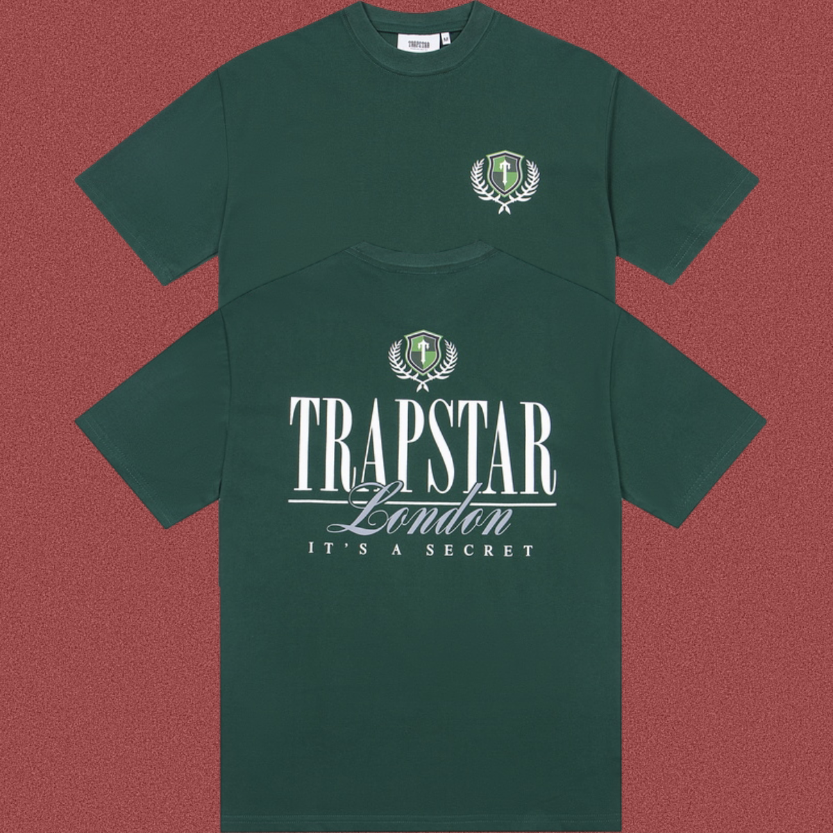 Trapstar Crest & London Script Graphic Tee - Forest Green