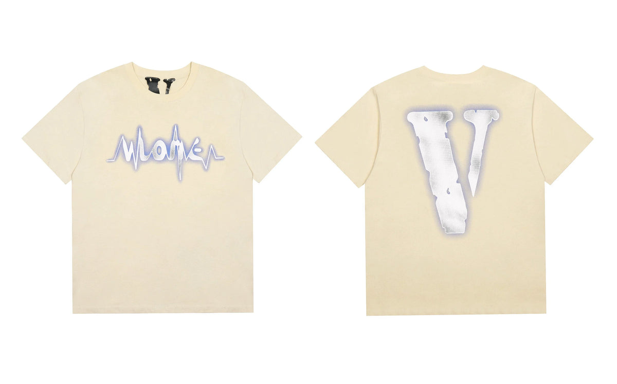 Vlone Pulse Wave Graphic T-Shirt - Off-White