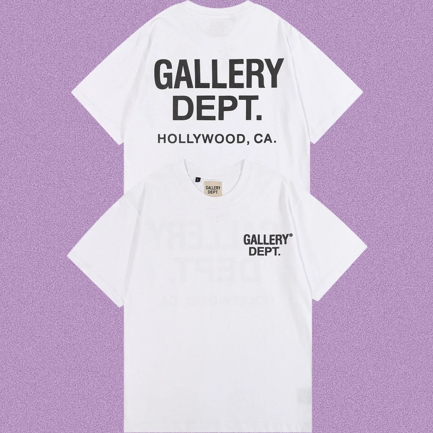 Gallery Dept. Hollywood Logo Short Sleeve T-Shirt - White/Black