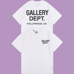 Gallery Dept. Hollywood Logo Short Sleeve T-Shirt - White/Black