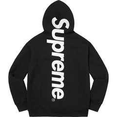 Supreme Vertical Logo Hooded Sweatshirt - Black