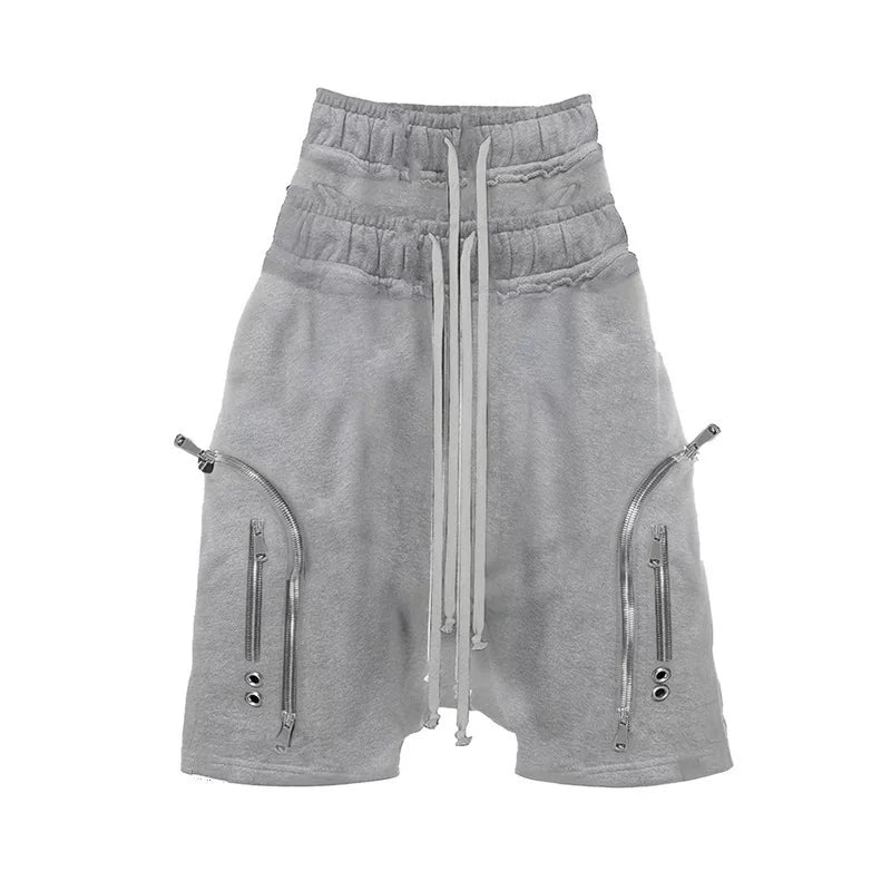 Cross border 2025 summer new personalized design dark gothic fake two-piece double waistband design y2k pants