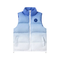 Trapstar Ombre Fade Puffer Vest - Blue/White