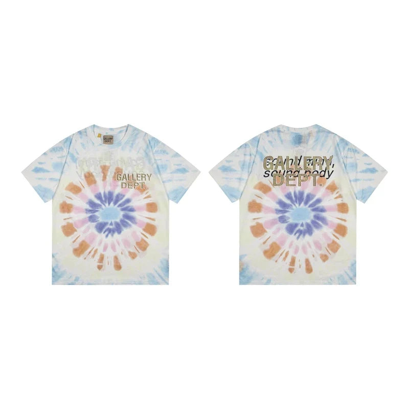 Gallery Dept. Sunburst Tie-Dye Sound Mind Short Sleeve T-Shirt - Pastel Multi