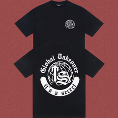 Trapstar Global Takeover Globe & "TS" Graphic Tee - Black