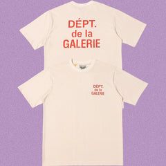 Gallery Dept. DÉPT. de la GALERIE Short Sleeve T-Shirt - Cream/Red
