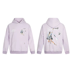 Represent "Good Speed" Vintage Figure & "R" Graphic Heavyweight Hoodie - Lavender
