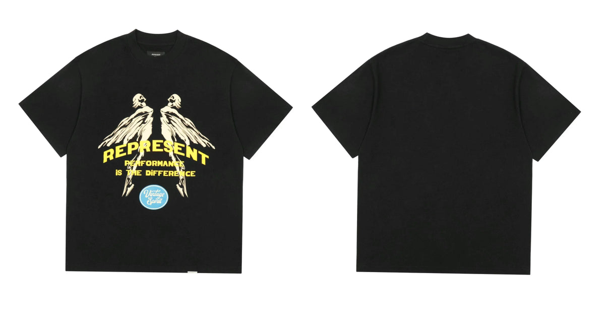 Represent Angel "Performance Difference" Graphic T-Shirt - Black