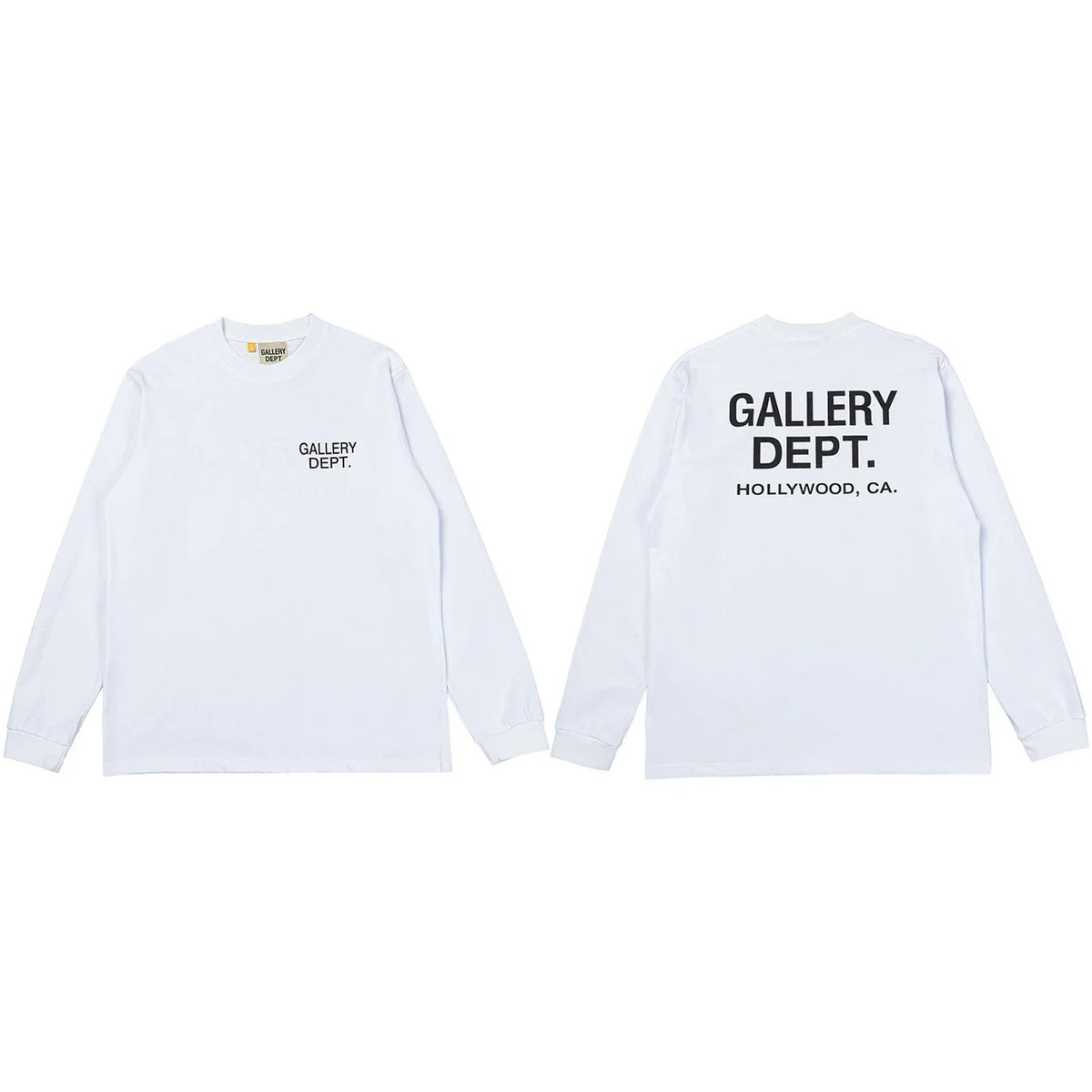 Gallery Dept. Hollywood Logo Long Sleeve T-Shirt - White