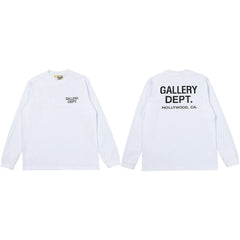 Gallery Dept. Hollywood Logo Long Sleeve T-Shirt - White