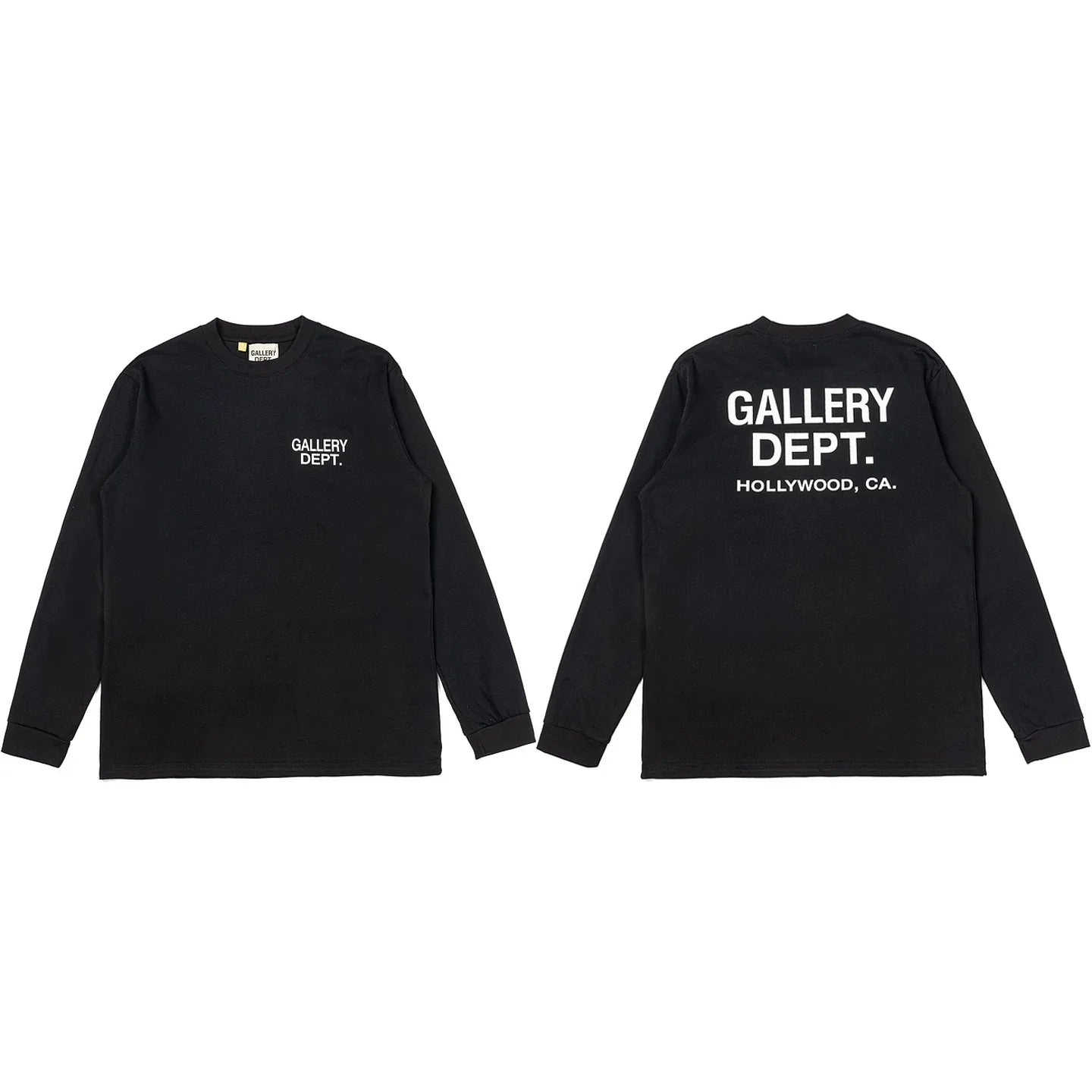 Gallery Dept. Hollywood Logo Long Sleeve T-Shirt - Black