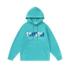 Trapstar Style Autumn/Winter Gradient Logo Graphic Hoodie - Turquoise