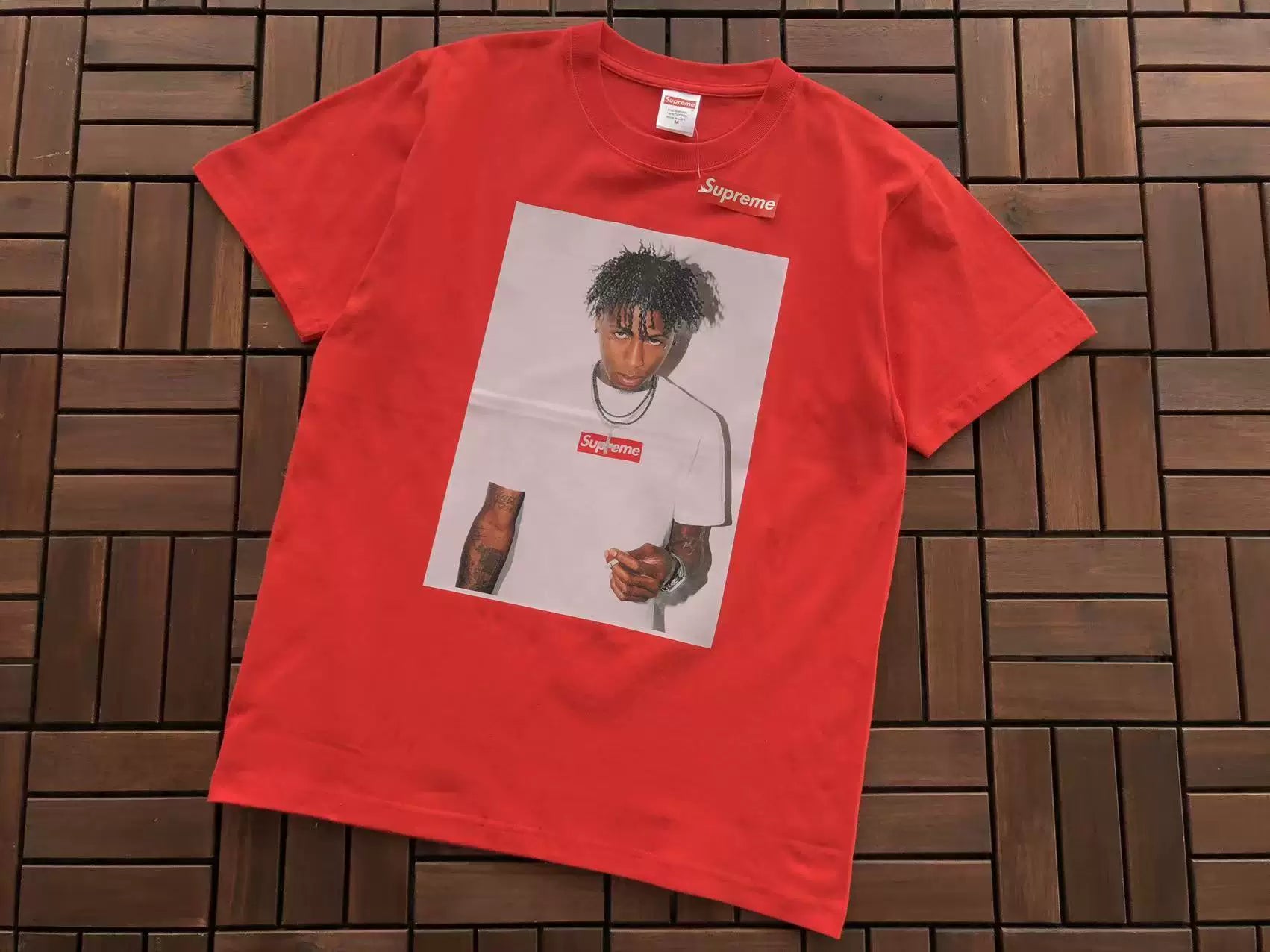 Supreme x NBA YoungBoy Photo T-Shirt - Red