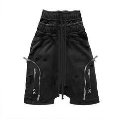 Cross border 2025 summer new personalized design dark gothic fake two-piece double waistband design y2k pants