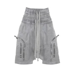 Cross border 2025 summer new personalized design dark gothic fake two-piece double waistband design y2k pants