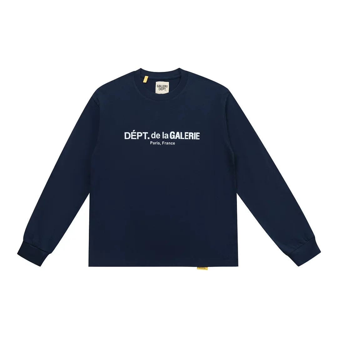 Gallery Dept. Front-Logo DÉPT. de la GALERIE Long Sleeve T-Shirt - Dark Navy