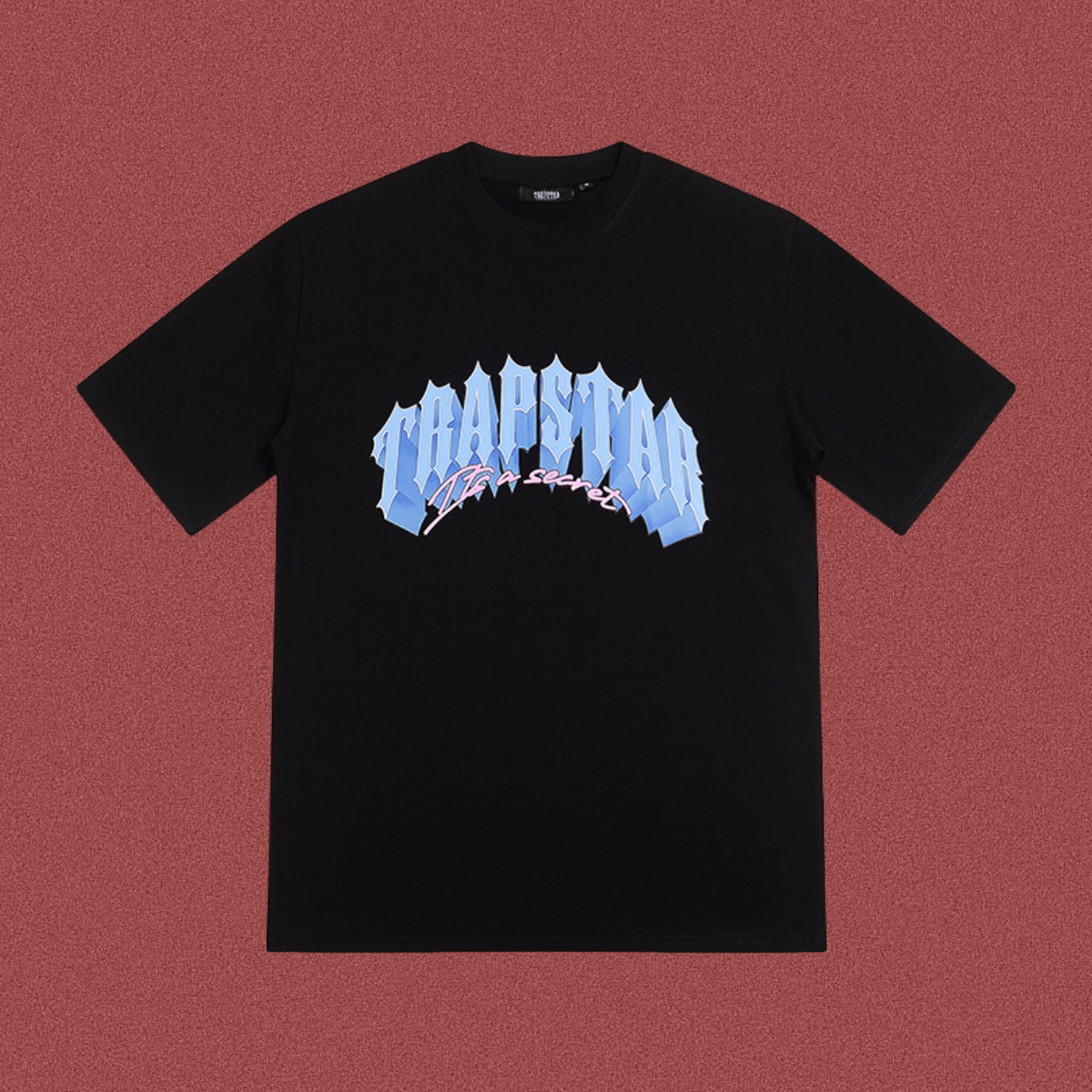 Trapstar Blue Gradient Arch Logo Tee - Black