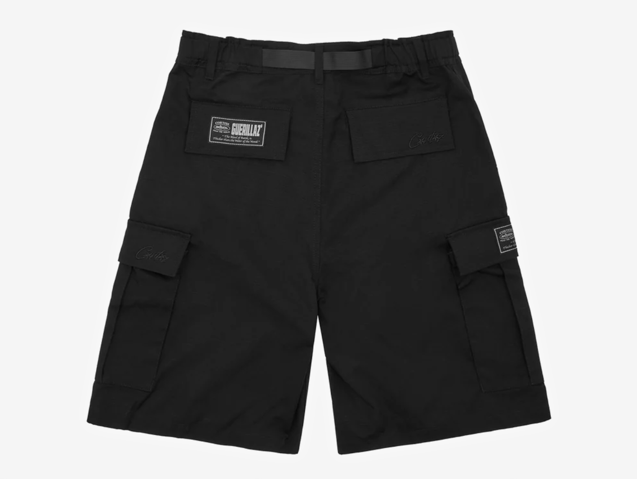 Corteiz Alcatraz Cargo Shorts Black