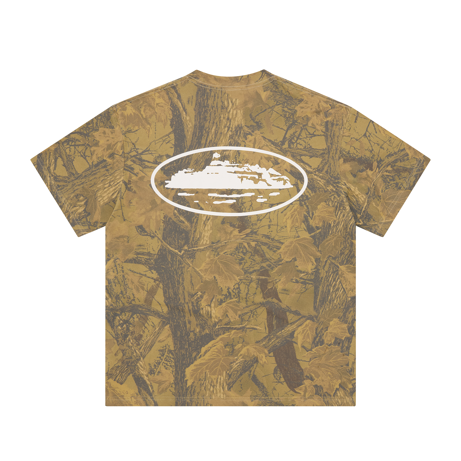 Corteiz Island Puff Print Tee forest Camo