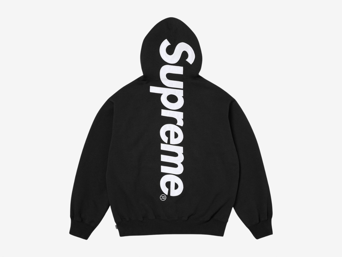 Supreme Appliqué Logo Hoodie Black