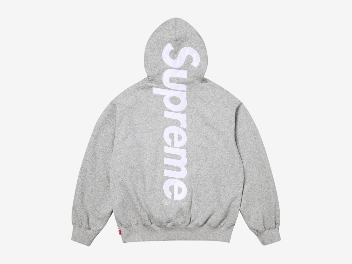 Supreme Appliqué Logo Hoodie Grey
