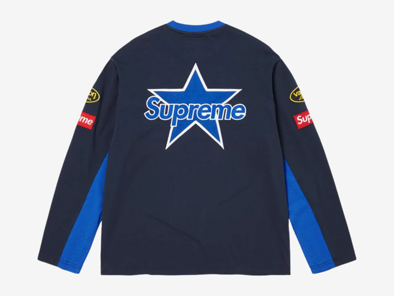Supreme x Vanson Long Sleeve Top Navy