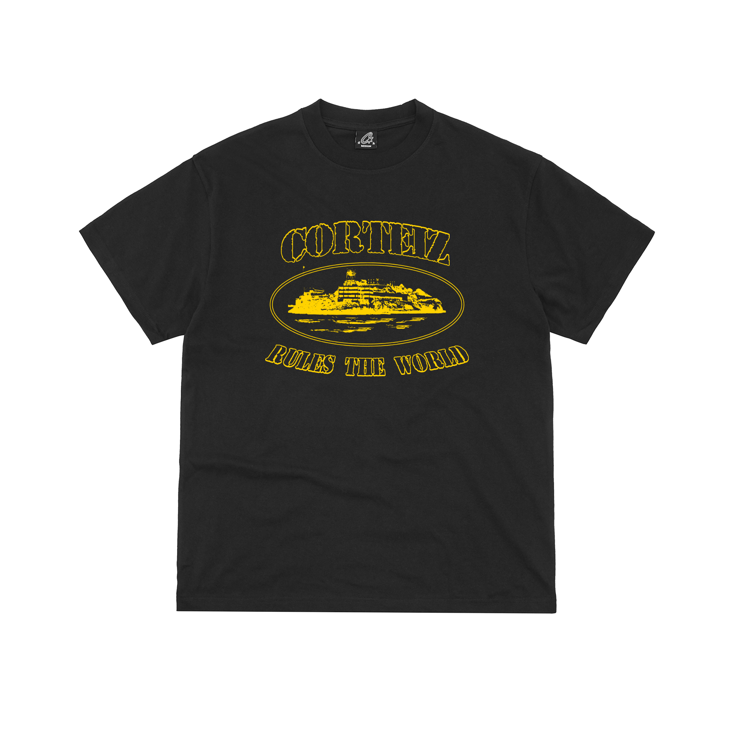 Corteiz OG Alcatraz Tee Black / Yellow